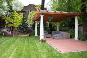 clean lawn and gazebo look for your palm beach gardens landscaping